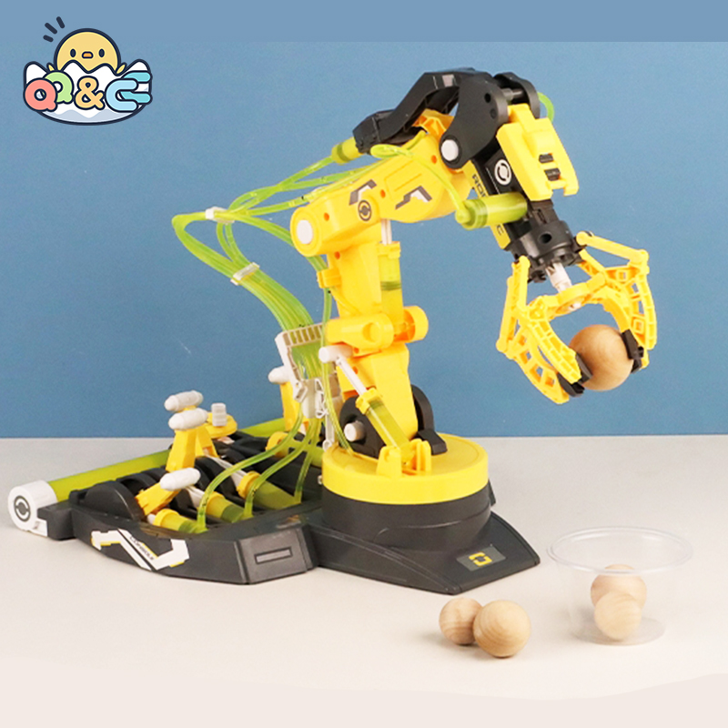 Engine Hoist Crane - 子供のための完全に組み立てられた油圧式機械式アーム科学実験,エンジニアリング玩具セット,男の子への誕生日プレゼント