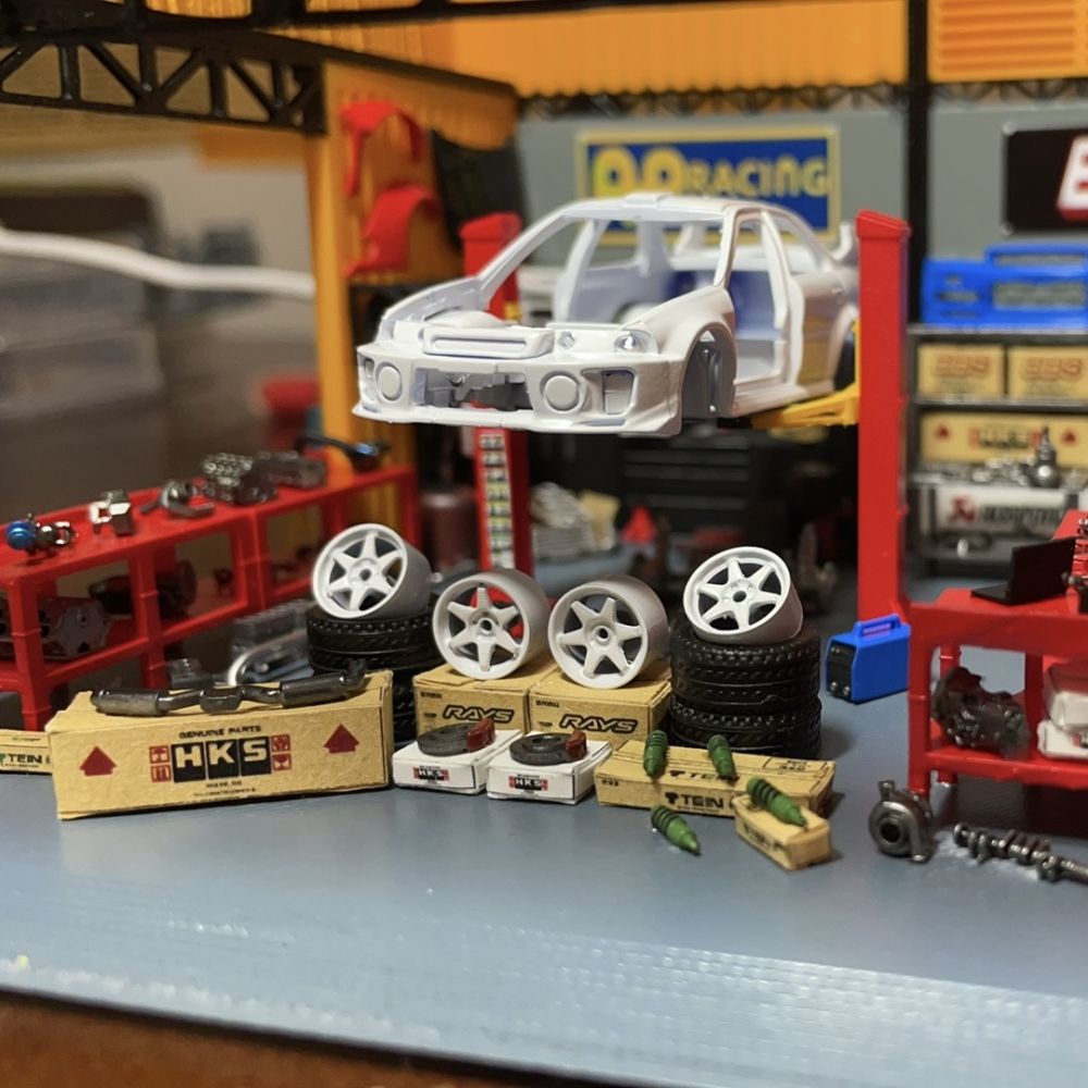 ジオラマ 1:64 ハブキャリパーモデル改造修理ガレージ自動 - Auto Repair Shop Japan のレビューと価格