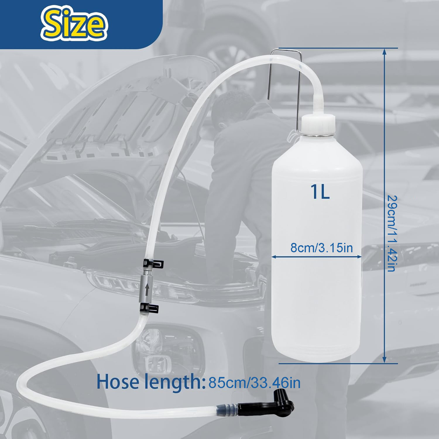 1L ブレーキフルードブリーダーキット ノンリターンバルブ＆ - Brake Bleeder Kit のレビューと価格