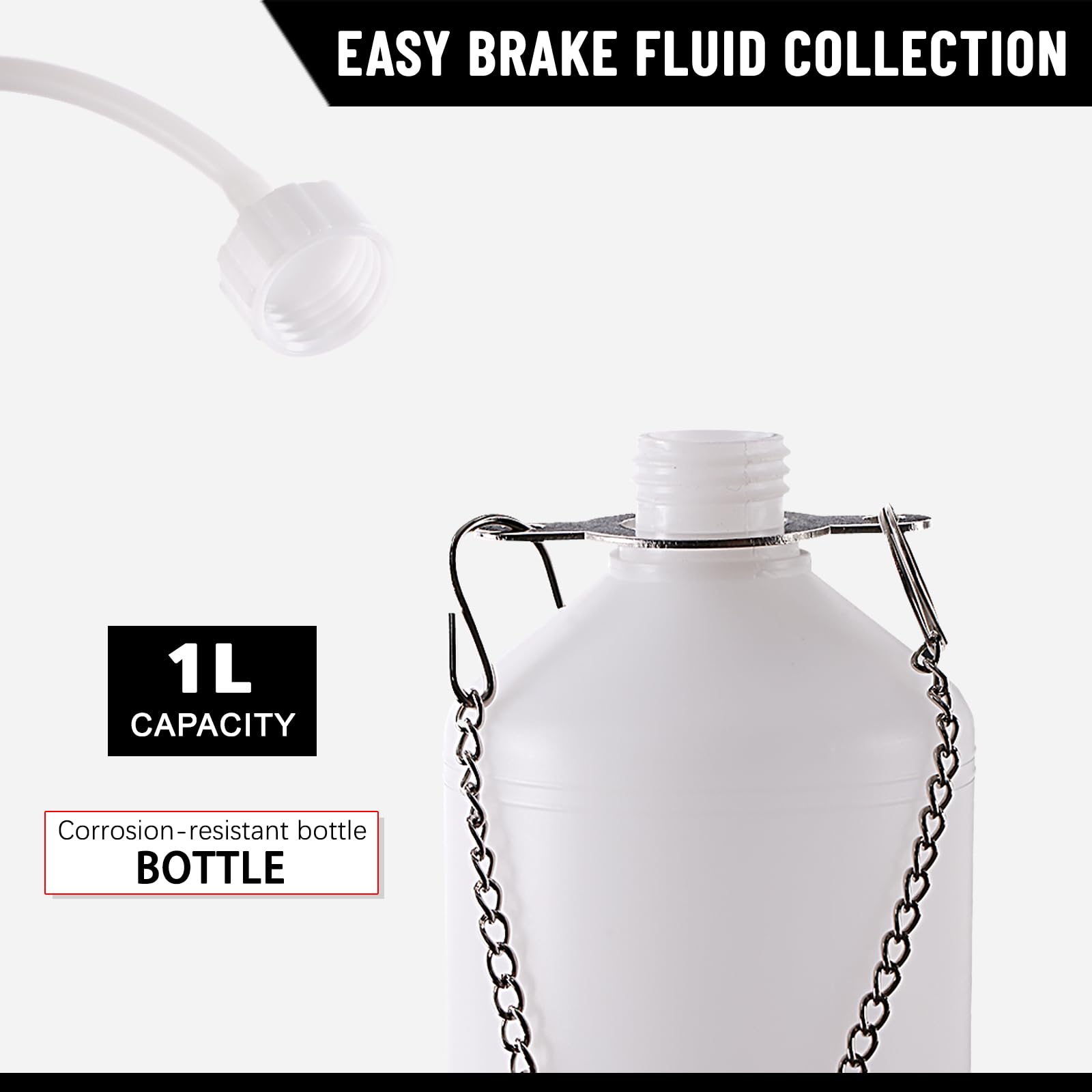 手動ブレーキブリーダーシステム 1L 液体抽出器と 60cm - Brake Bleeder Kit のレビューと価格