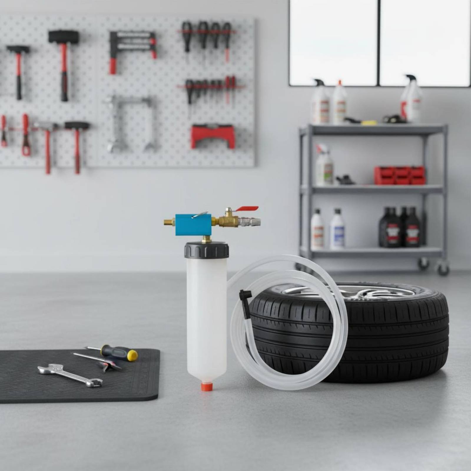 空気圧ブレーキブリーダー エアレス充填ブレーキフルード交換機 - Brake Bleeder Kit のレビューと価格