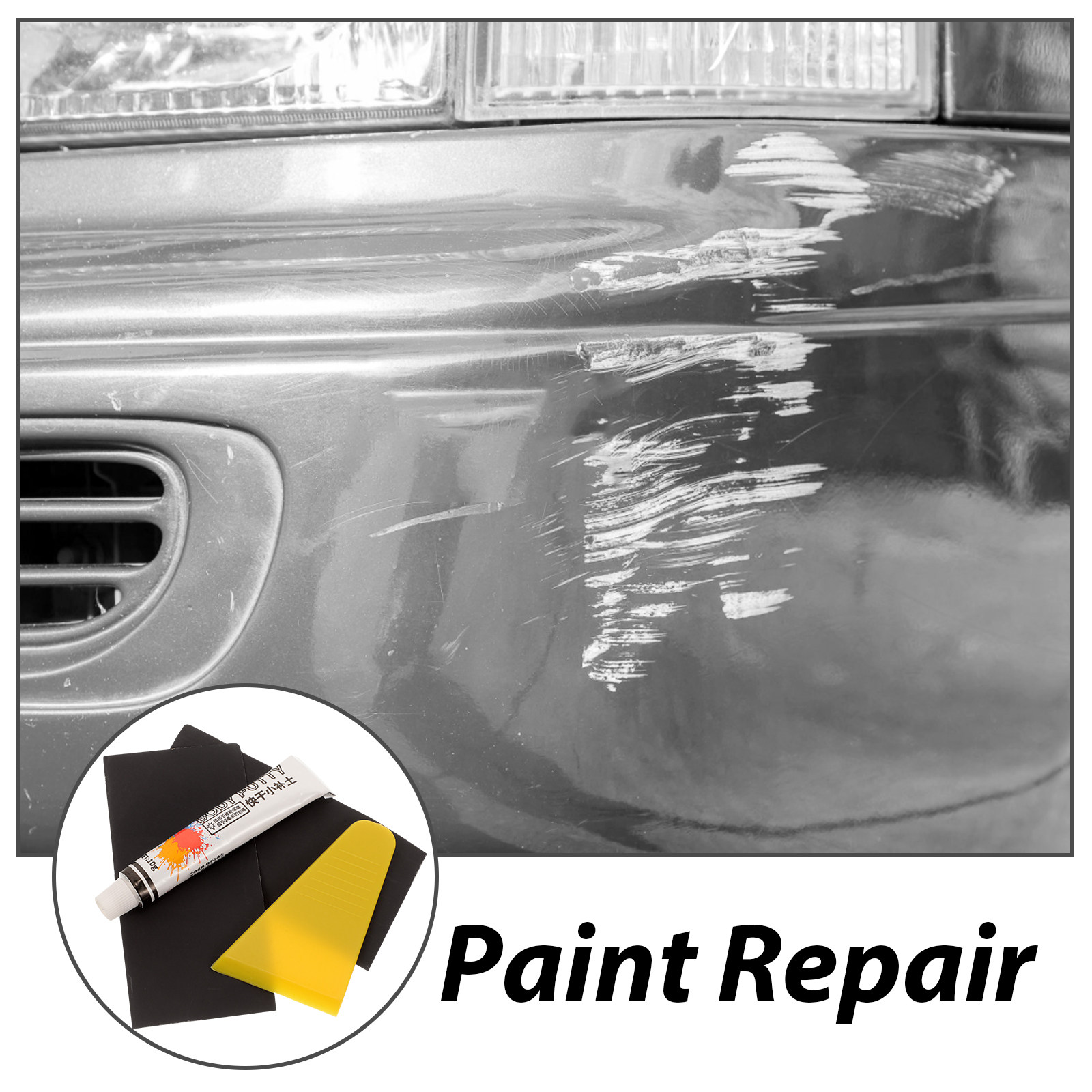 1セット 車の傷補修キット プレミアムボディフィラーパテ付き - Auto Body Filler のレビューと価格